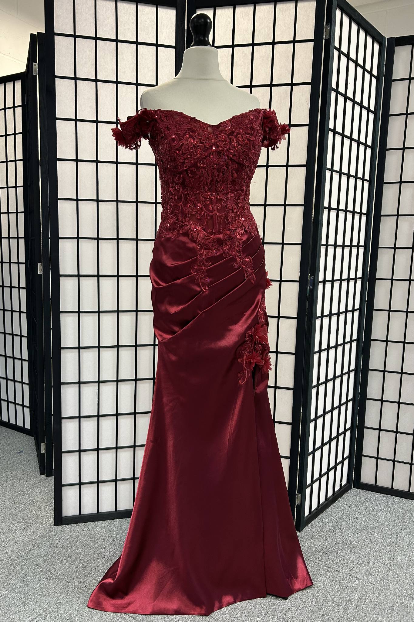 No Label Embellished Burgundy 10